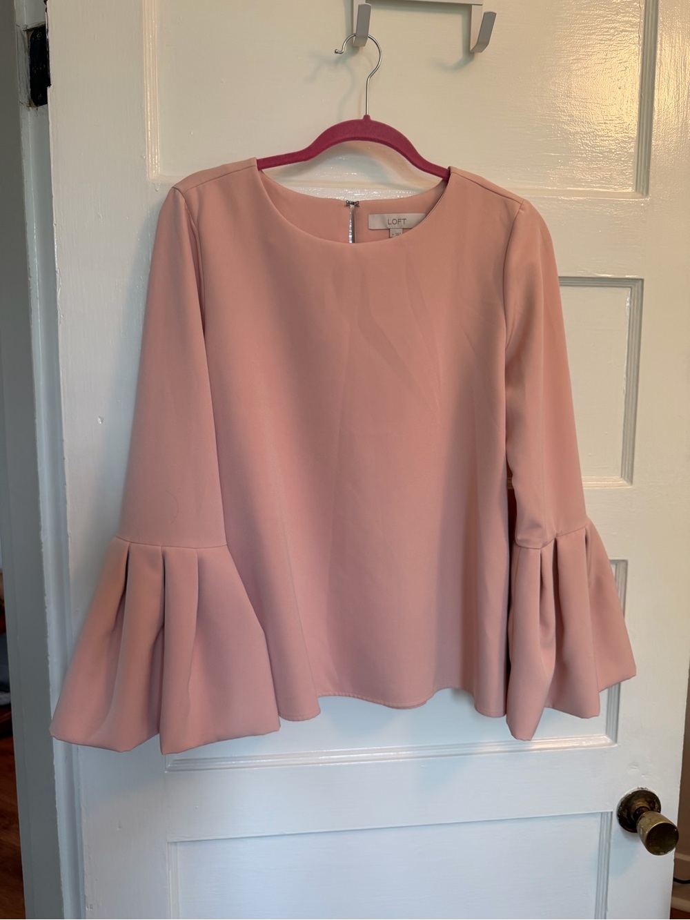 LOFT Blush Bell-Sleeve Blouse